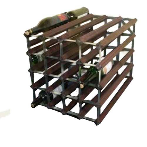 Leia campus Stof Wijnrekken van hout en staal voor 40 flessen
